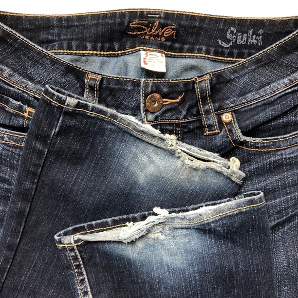 Silver Jeans Suki Size W28 L32 Flare Mid Rise Y2K - Picture 6 of 13